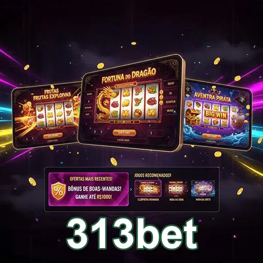 Imagem da página inicial da 313bet, site de apostas esportivas, com destaque para opções de apostas e promoções.